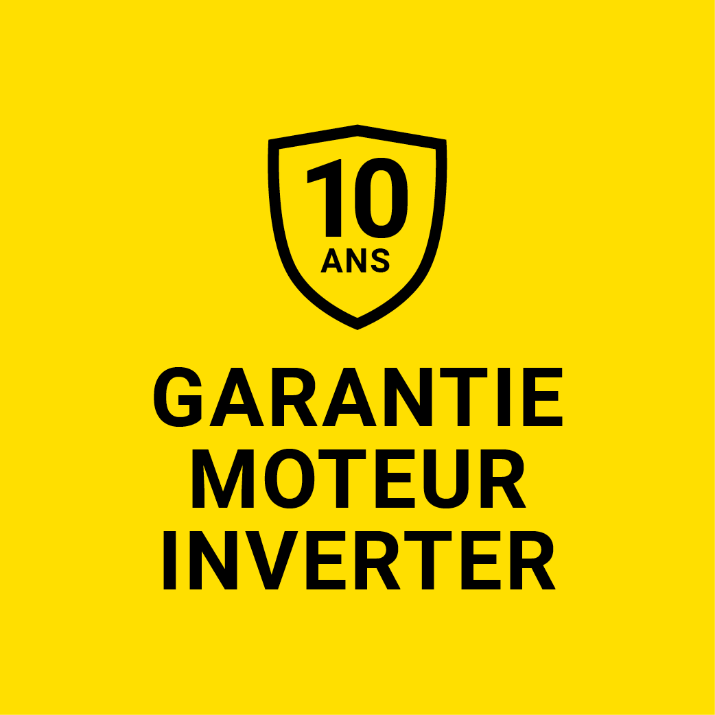 10 ans de garantie sur le moteur inverter